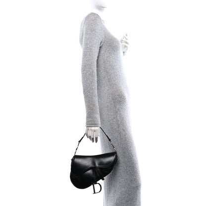 Christian Dior Shiny Goatskin Saddle Bag Black 2 of 10