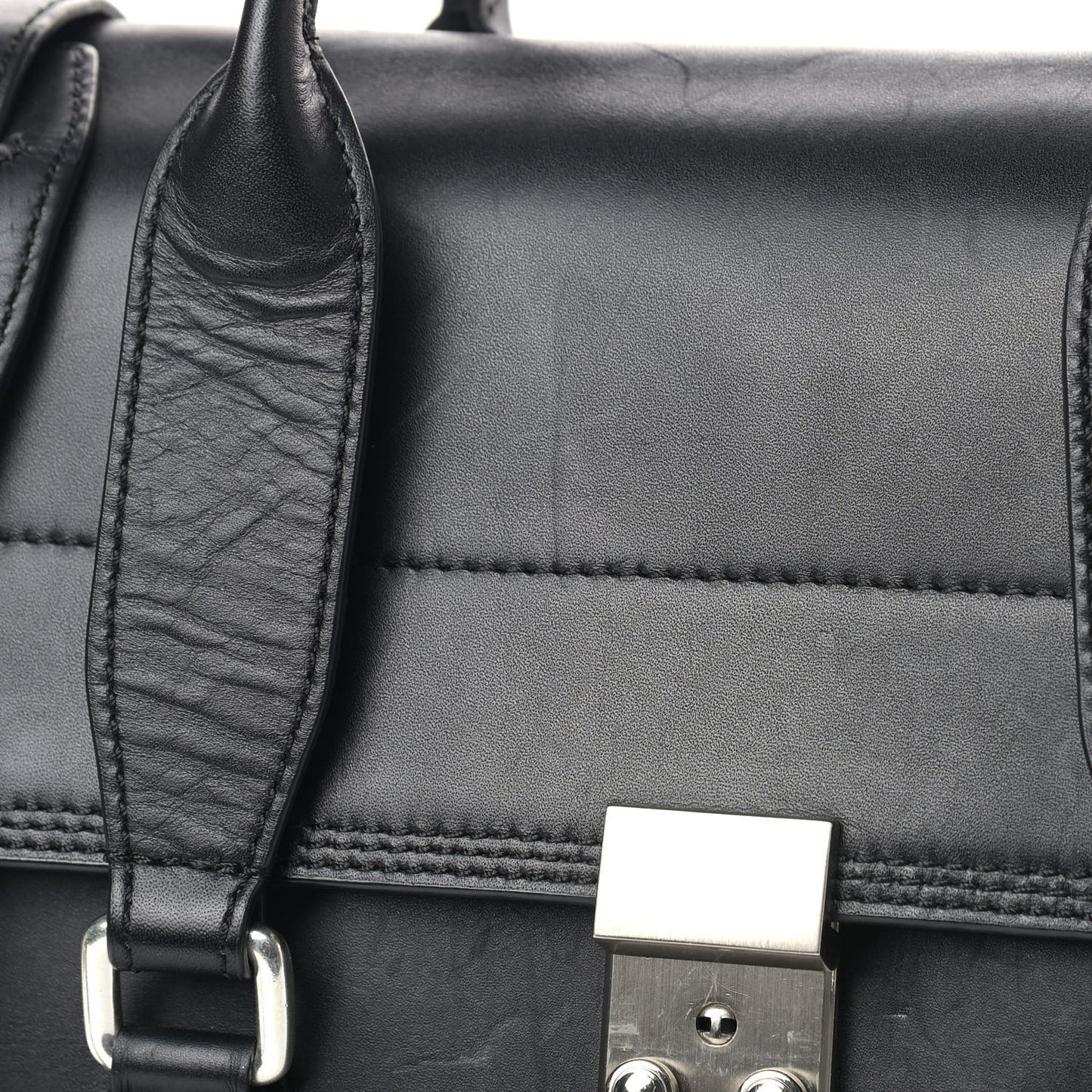 Smooth Calfskin Large Pashli Satchel Black
