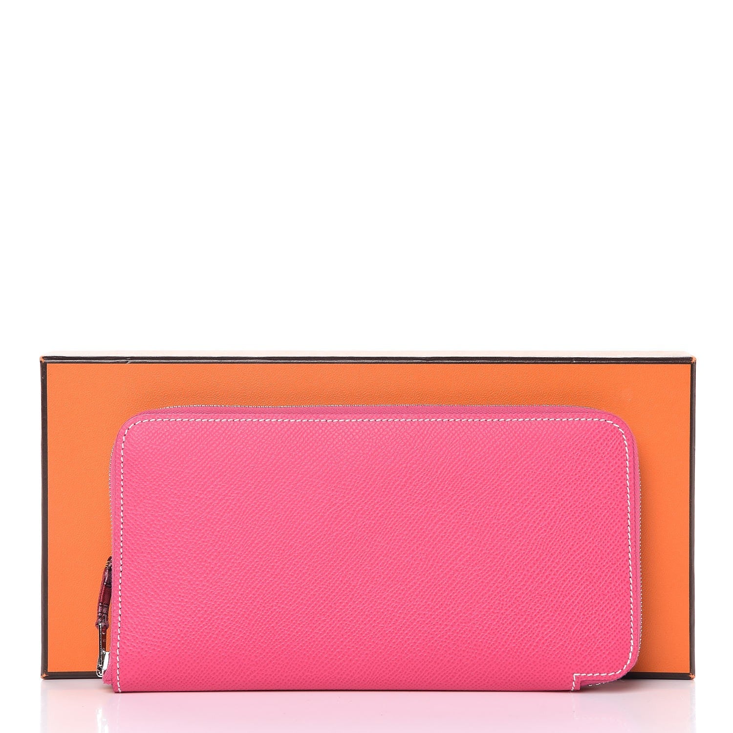 Hermes Epsom Silk'in Wallet Rose Tyrien 8 of 8