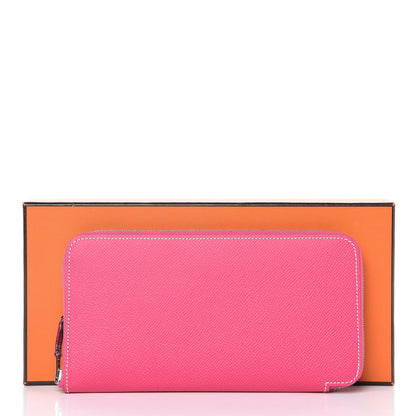 Hermes Epsom Silk'in Wallet Rose Tyrien 8 of 8