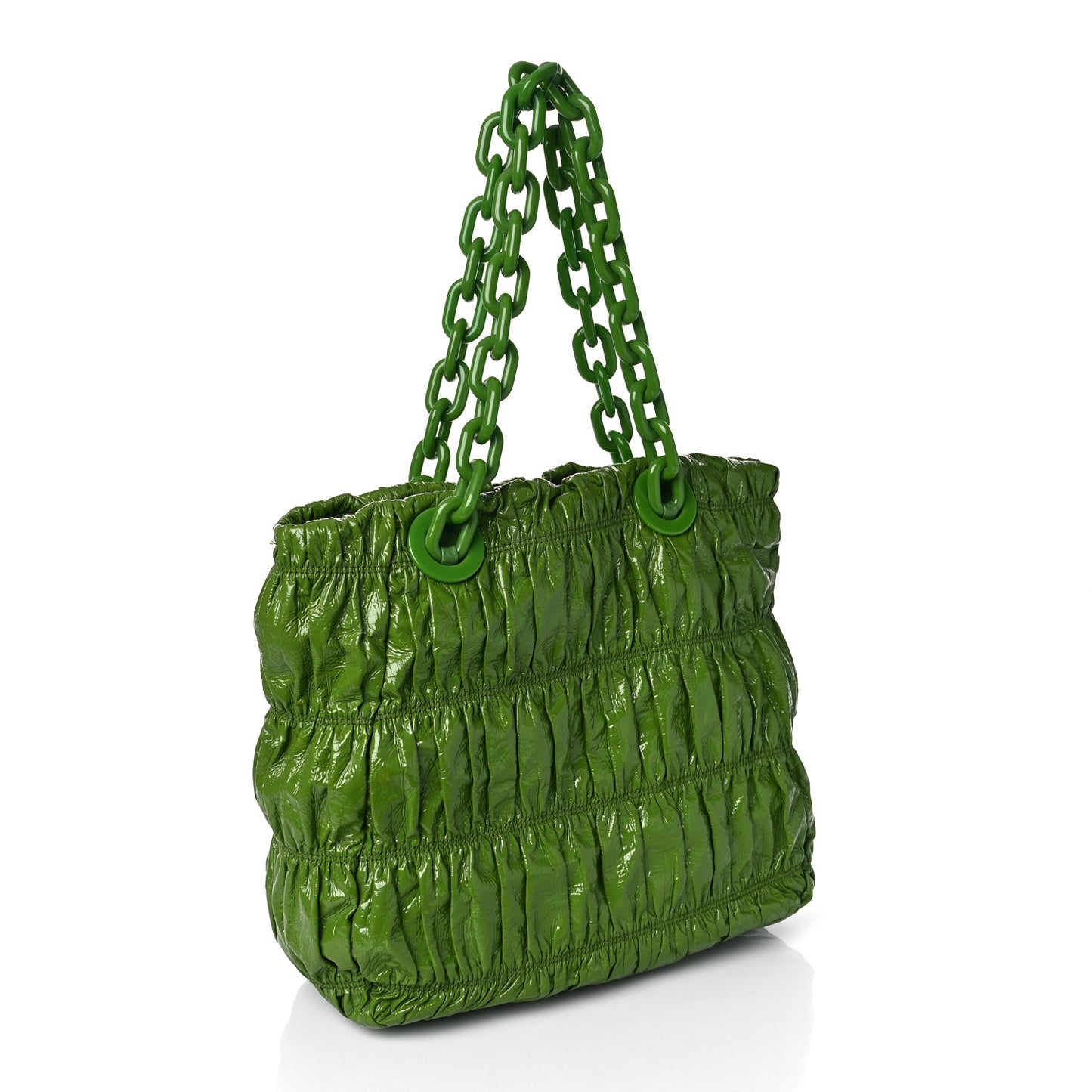 Vernice Gaufre Tote Green