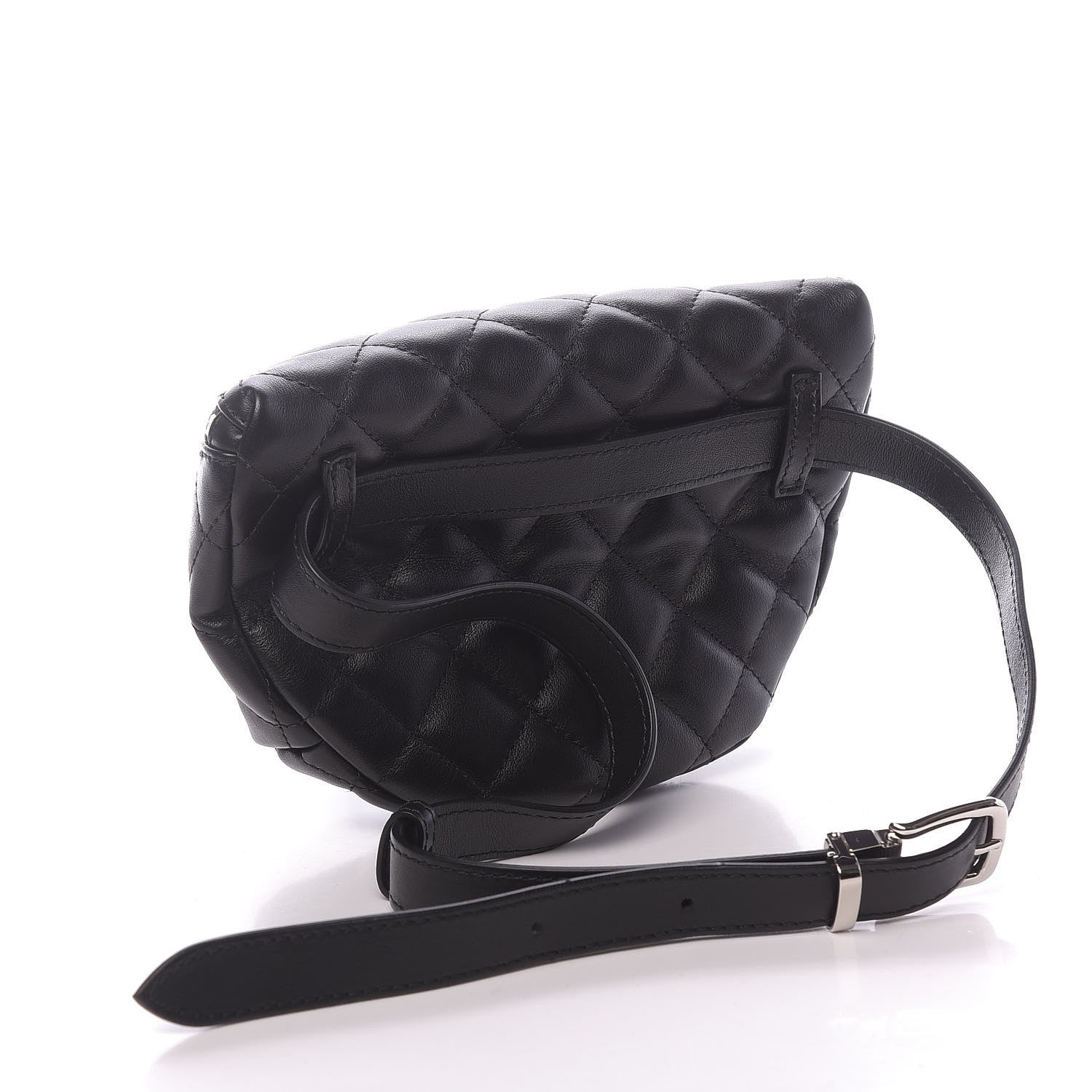 Chanel Lambskin Quilted Waist Belt Bag Black 2 of 11