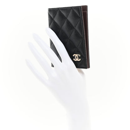 Chanel Caviar Quilted Card Holder Wallet Black 2 of 9