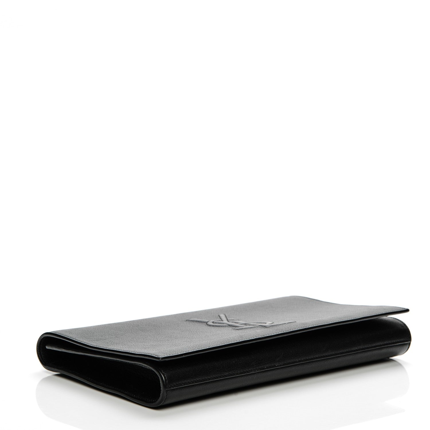 Saint Laurent Goatskin Monogram Large Belle De Jour Clutch Black 4 of 15