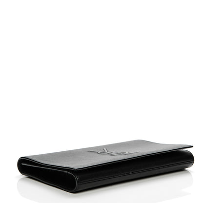Saint Laurent Goatskin Monogram Large Belle De Jour Clutch Black 4 of 15