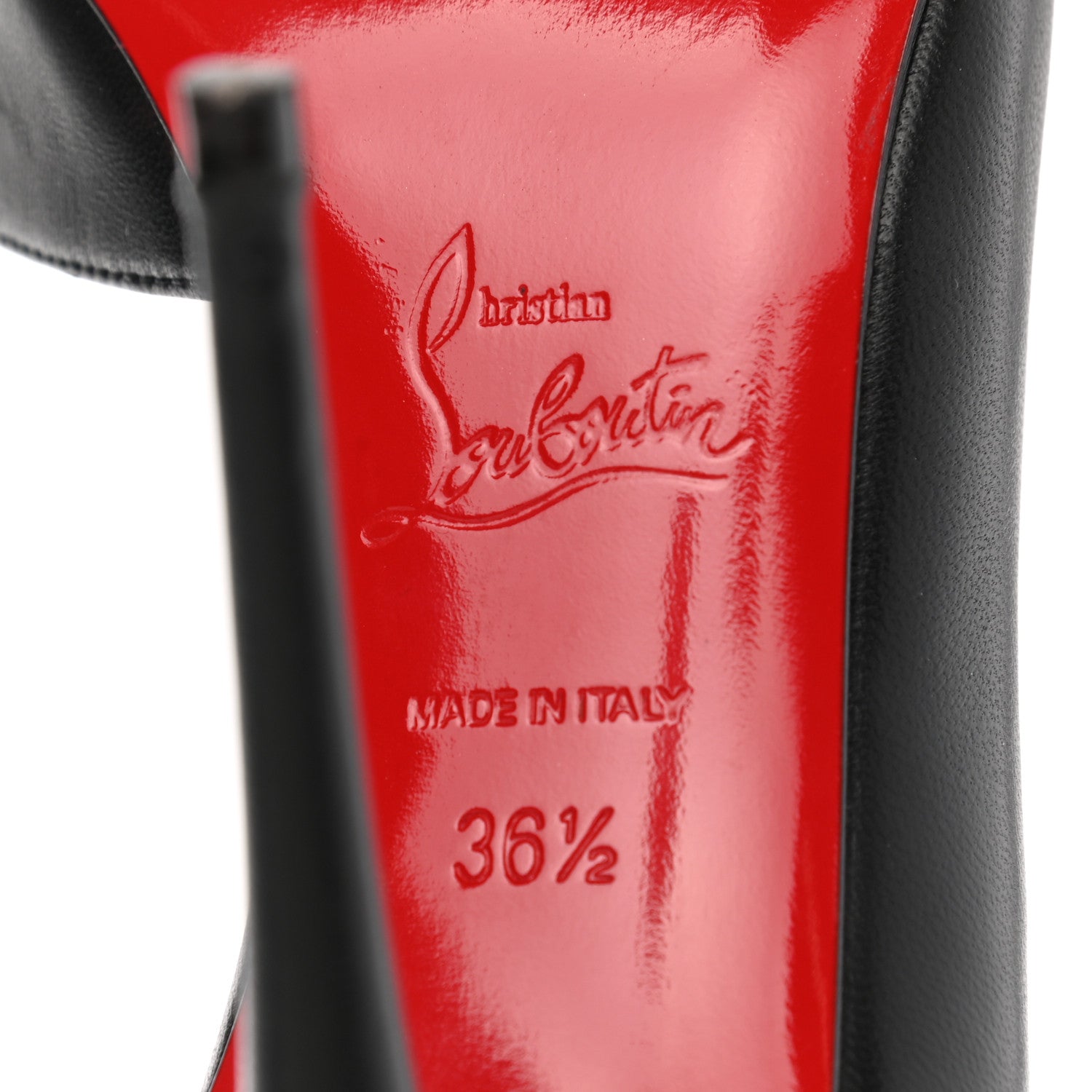 Christian Louboutin Shiny Nappa Iriza 100 Pumps 36.5 Black 7 of 9
