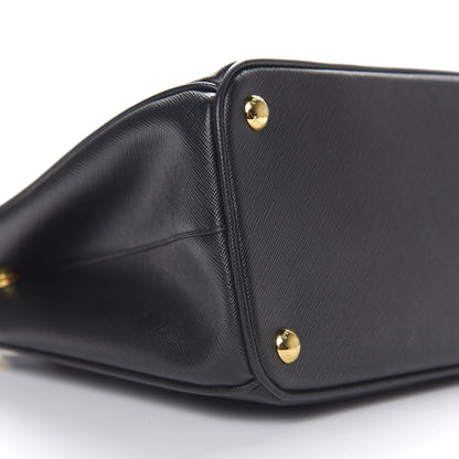 Prada Saffiano Small Galleria Double Zip Tote Black 5 of 11