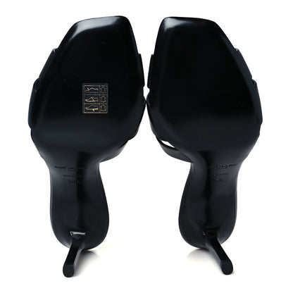 Saint Laurent Calfskin Tribute 85 Slide Sandals 38.5 Black 6 of 10