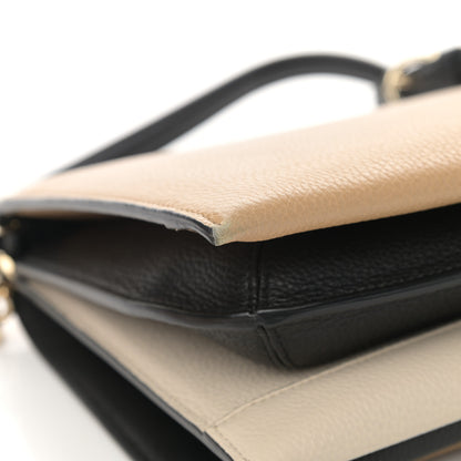 Salvatore Ferragamo Grained Calfskin Trifolio Flap Bag Dune Bone 12 of 14
