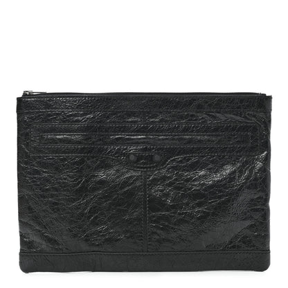 Balenciaga Agneau Arena Classic Hardware Clutch Black 1 of 8