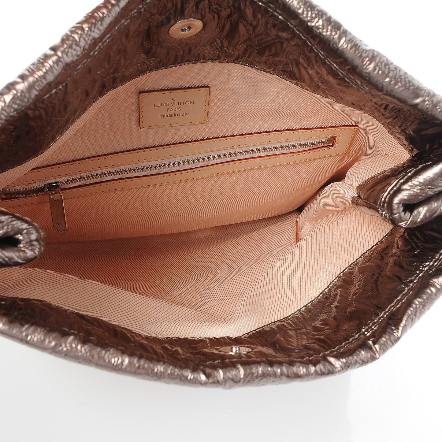 Jacquard Quilted Monogram Limelight Clutch MM Rose Gold