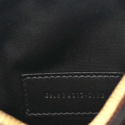 Saint Laurent Grain De Poudre Chevron Monogram Large Bill Pouch Black 7 of 9
