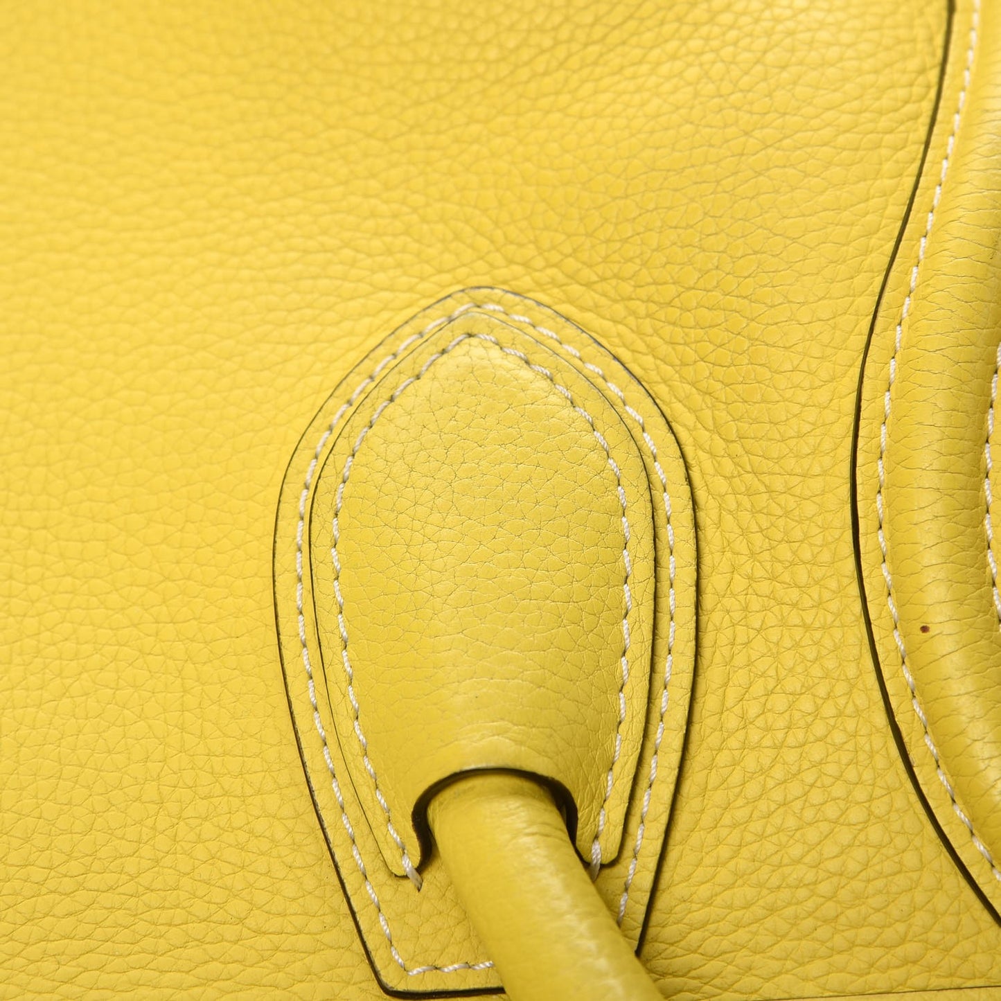Drummed Calfskin Mini Luggage Citron