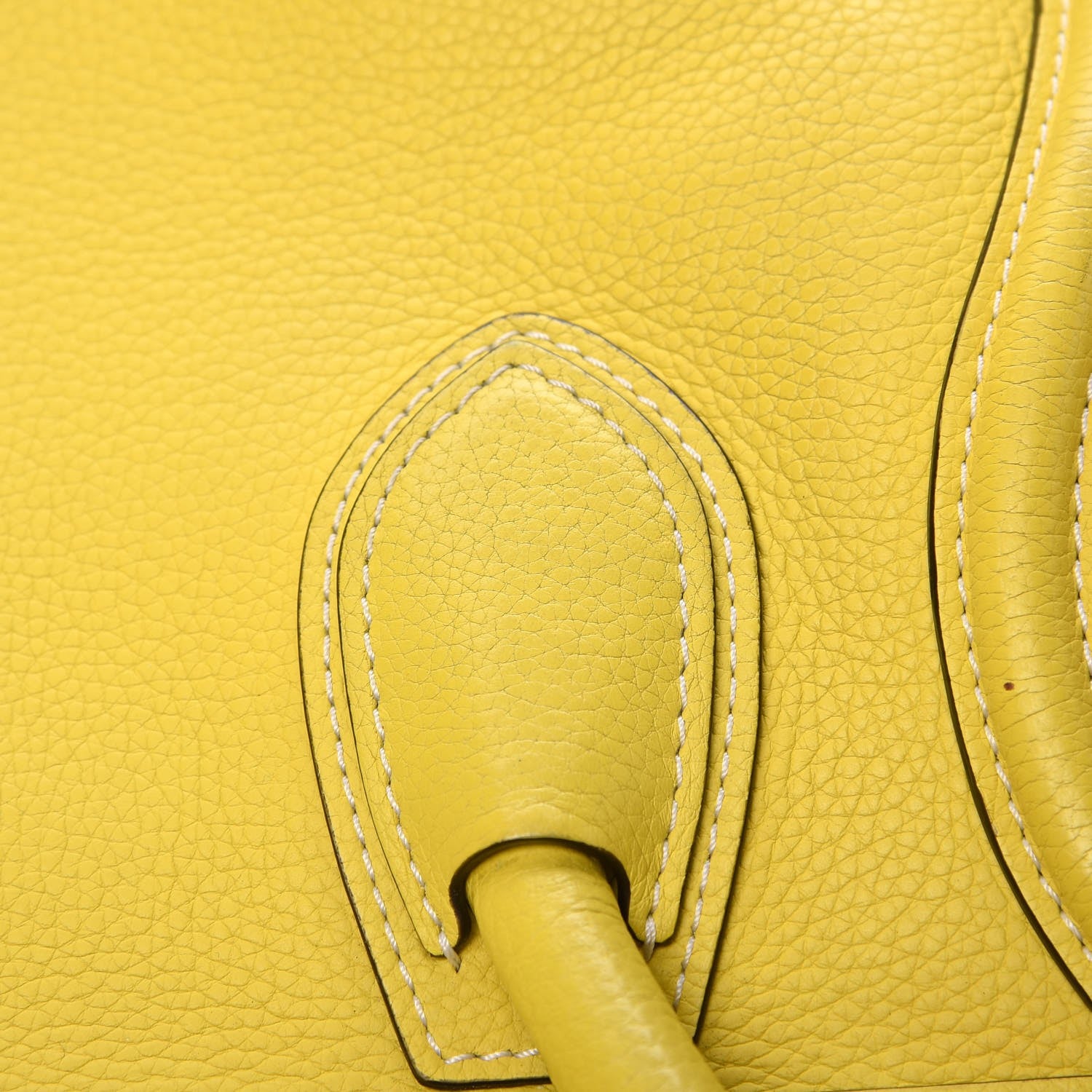 Celine Drummed Calfskin Mini Luggage Citron 12 of 26