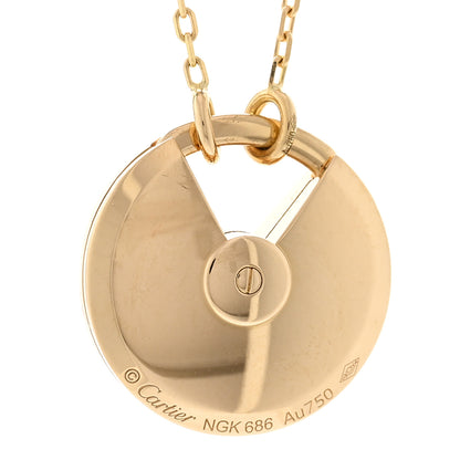 Cartier 18K Yellow Gold Diamond Mother of Pearl SM Amulette de Cartier Pendant Necklace 4 of 5