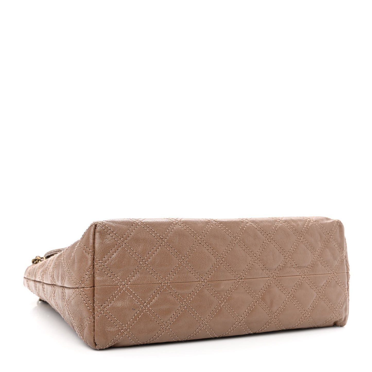 Lacquered Lambskin Baroque The XL Single Flap Truffle