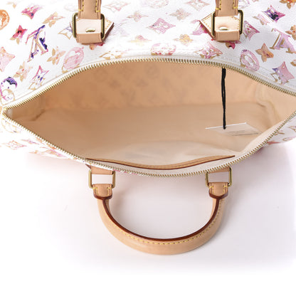 Louis Vuitton Watercolor Aquarelle Speedy 35 White 5 of 10