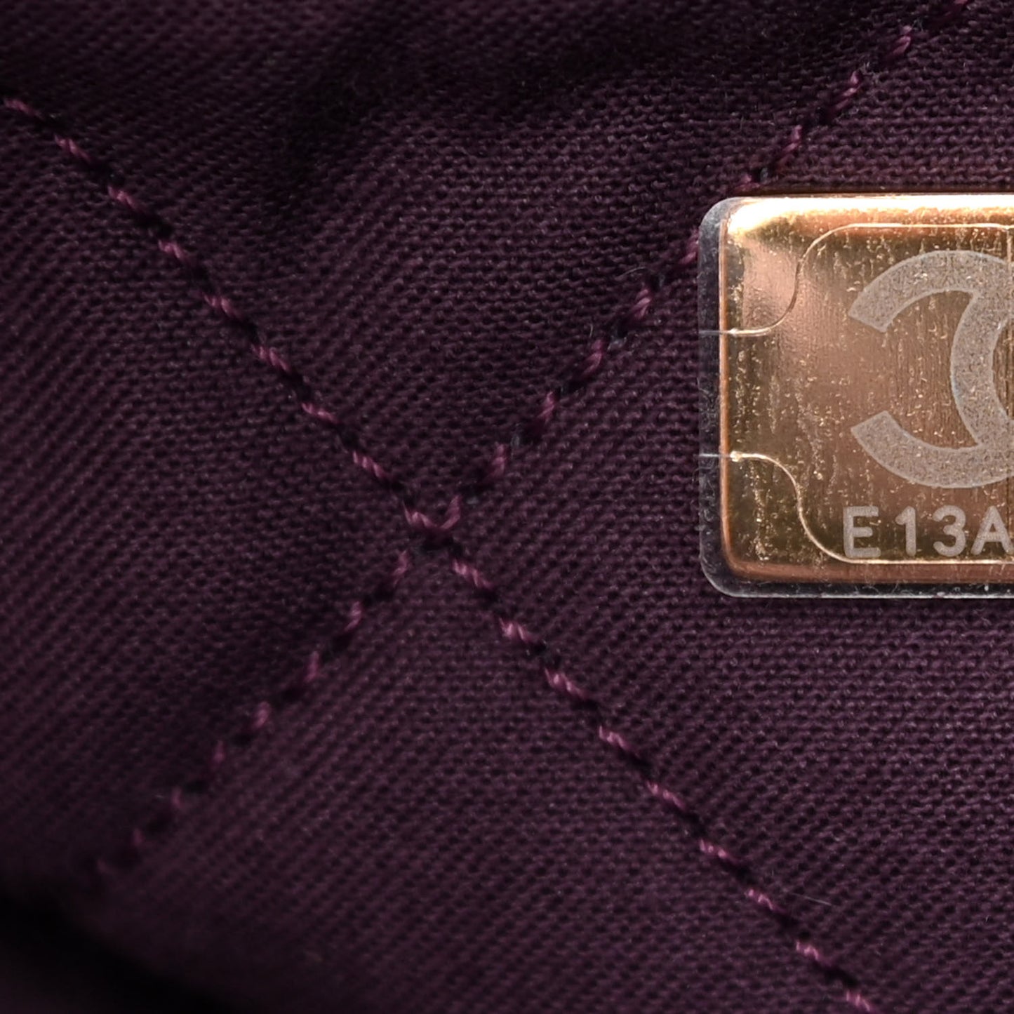 Metallic Calfskin Quilted Small Chanel 22 Purple