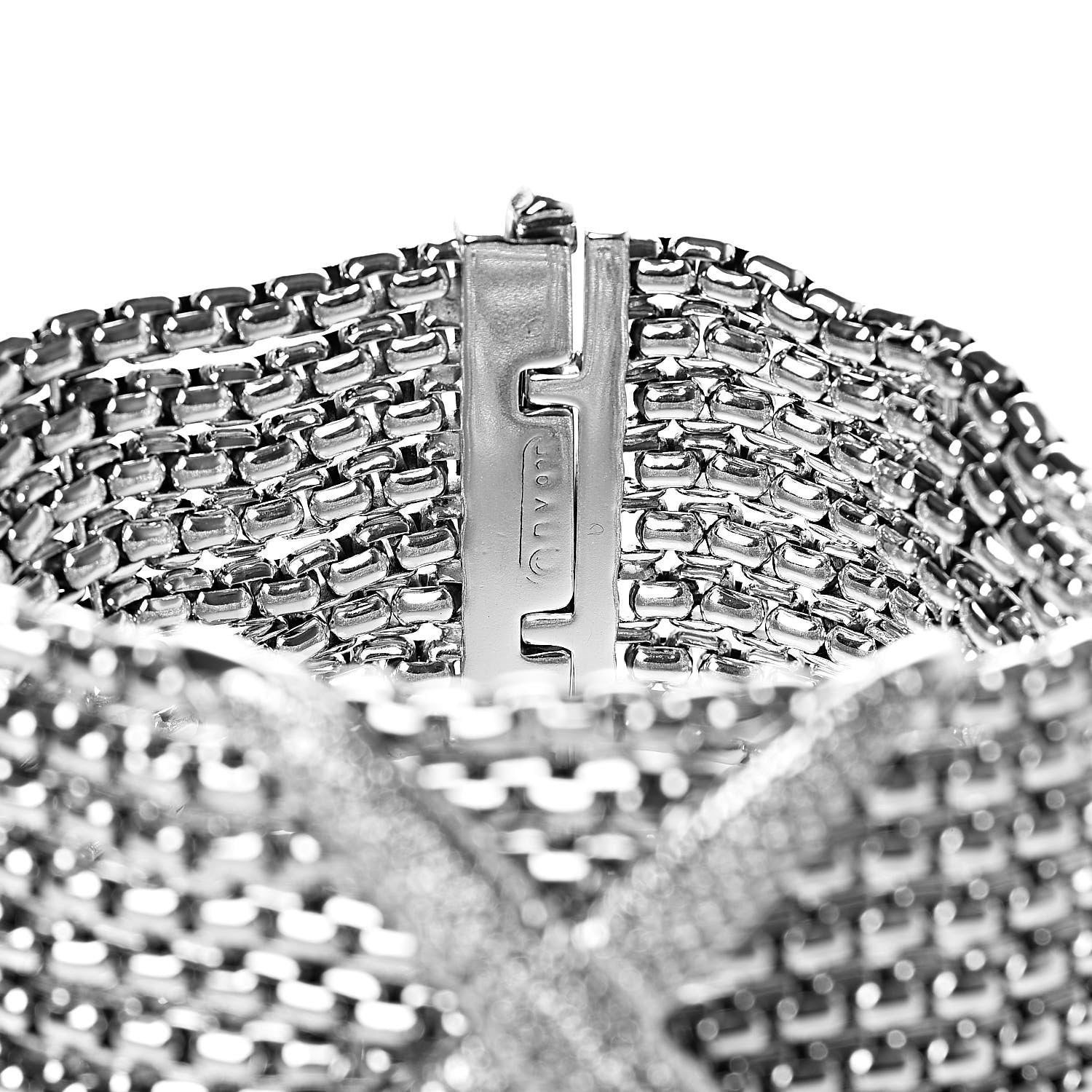 David Yurman Sterling Silver Diamond X Eight Row Bracelet 4 of 4