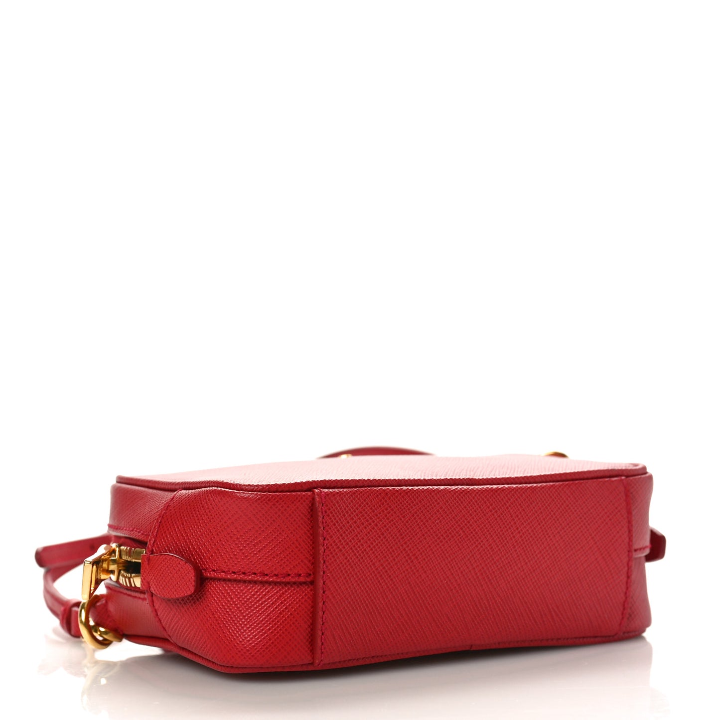 Saffiano Mini Camera Crossbody Bag Fuoco