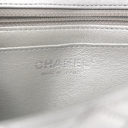 Chanel Metallic Lambskin Quilted Mini Rectangular Flap Silver 6 of 10