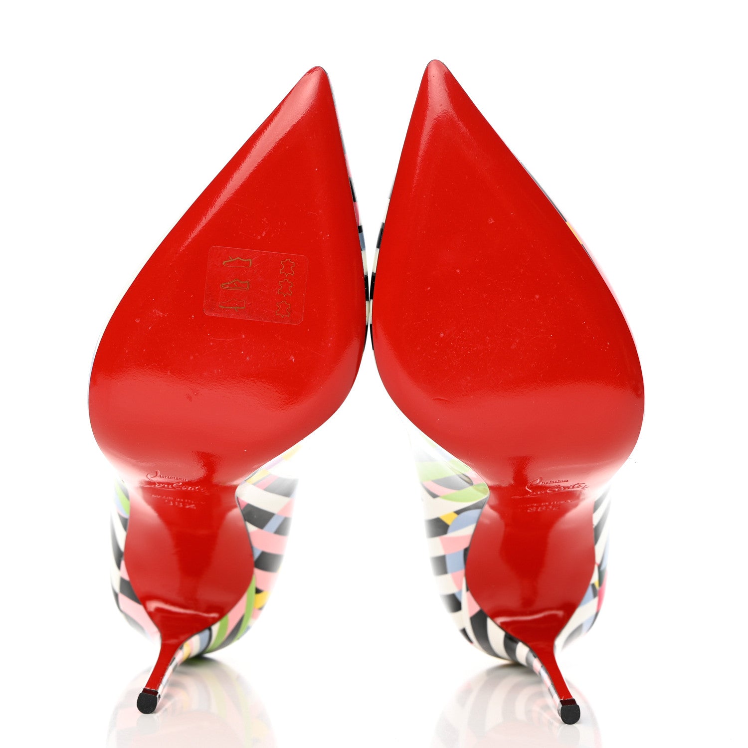 Christian Louboutin Patent Cinestripes Pigalle Follies 100 Pumps 38.5 Multi 13 of 16