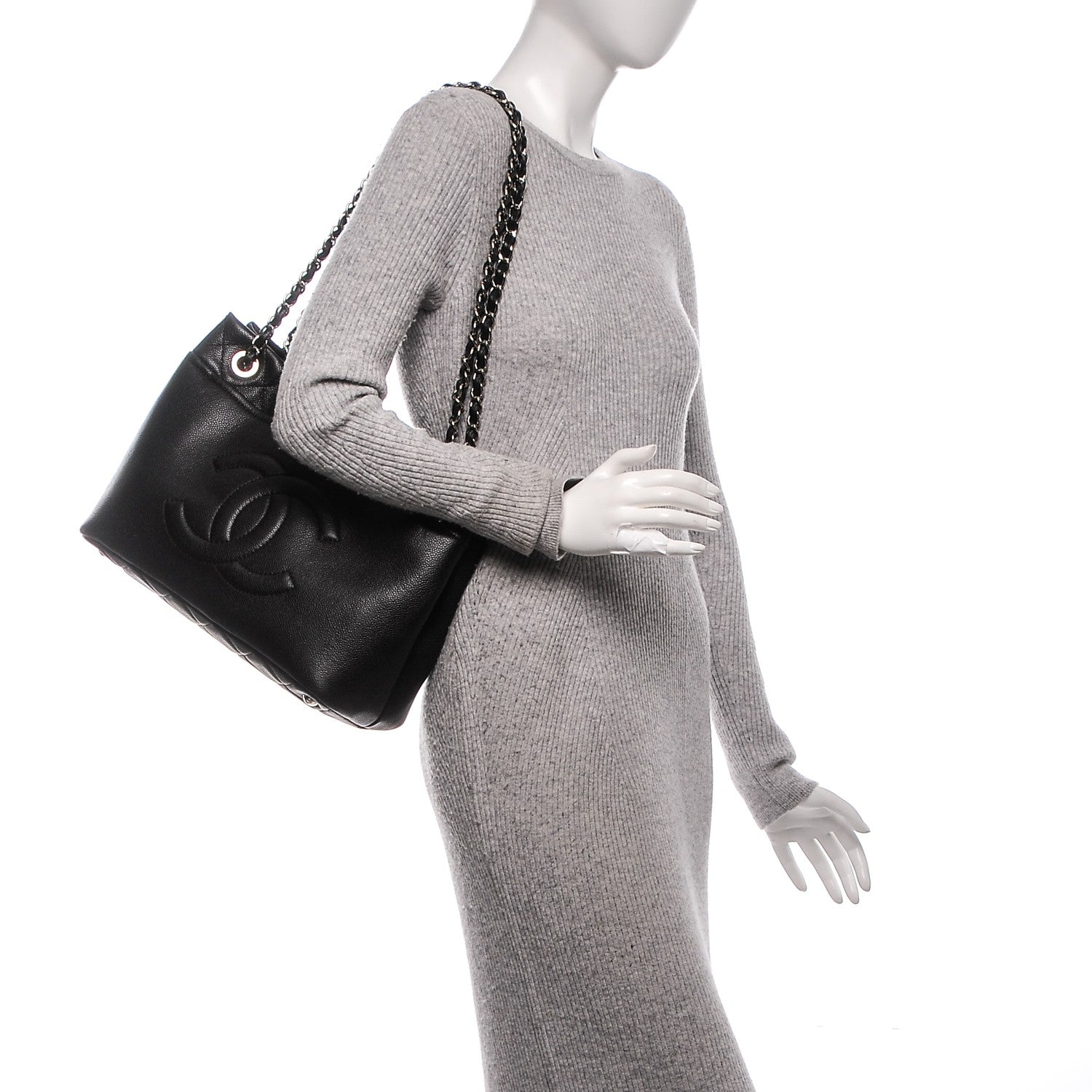 Chanel Caviar Timeless CC Soft Tote Black 2 of 7
