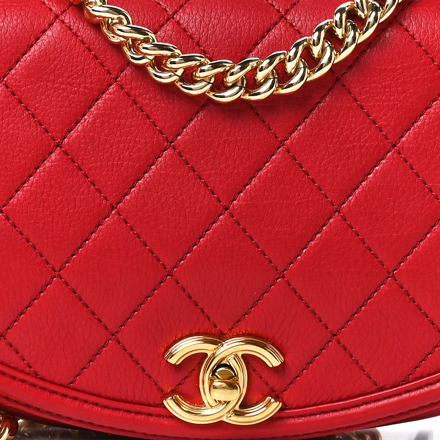 Chanel Calfskin Quilted Small Underline Flap Red 9 of 12
