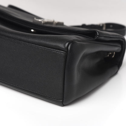 Saint Laurent Grain De Poudre Medium West Hollywood Monogram Fold-Over Black 10 of 13
