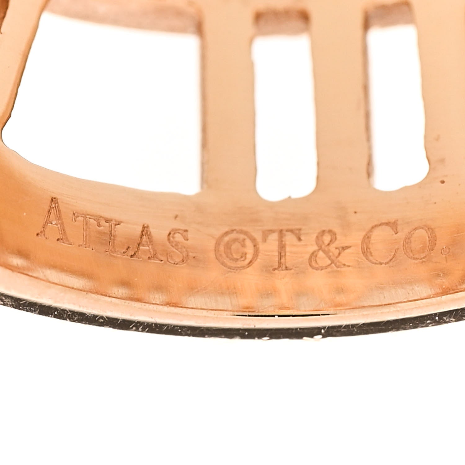 Tiffany 18K Rose Gold Diamond Wide Atlas Open Ring 49 4.75 4 of 5