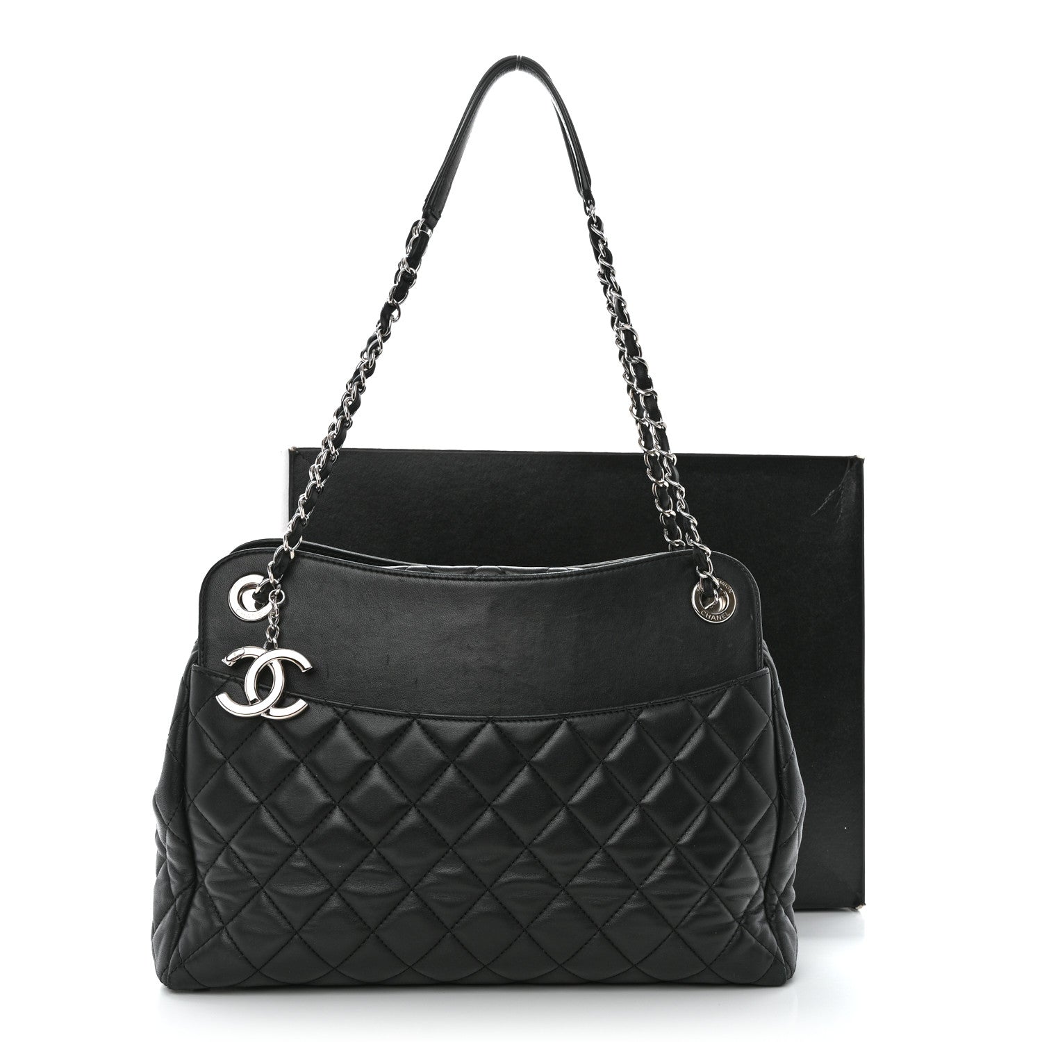 Chanel Lambskin Quilted Chanel 7 Tote Black 21 of 21