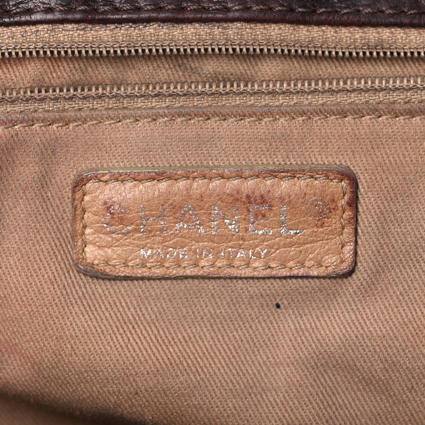Calfskin Diamond Stitch Accordion Flap Brown