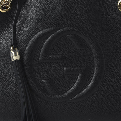 Gucci Pebbled Calfskin Medium Soho Chain Shoulder Bag Black 10 of 10