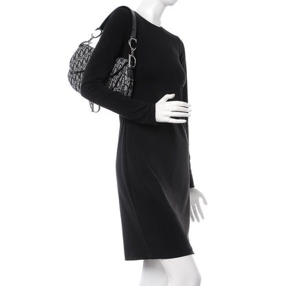 Christian Dior Monogram Double Saddle Bag Black 2 of 7