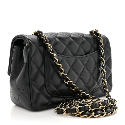 Chanel Lambskin Quilted Mini Rectangular Flap Black 3 of 15