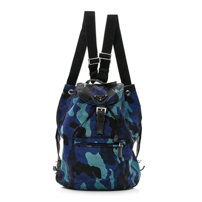 Prada Tessuto Nylon Camouflage Print Backpack Royal 1 of 10