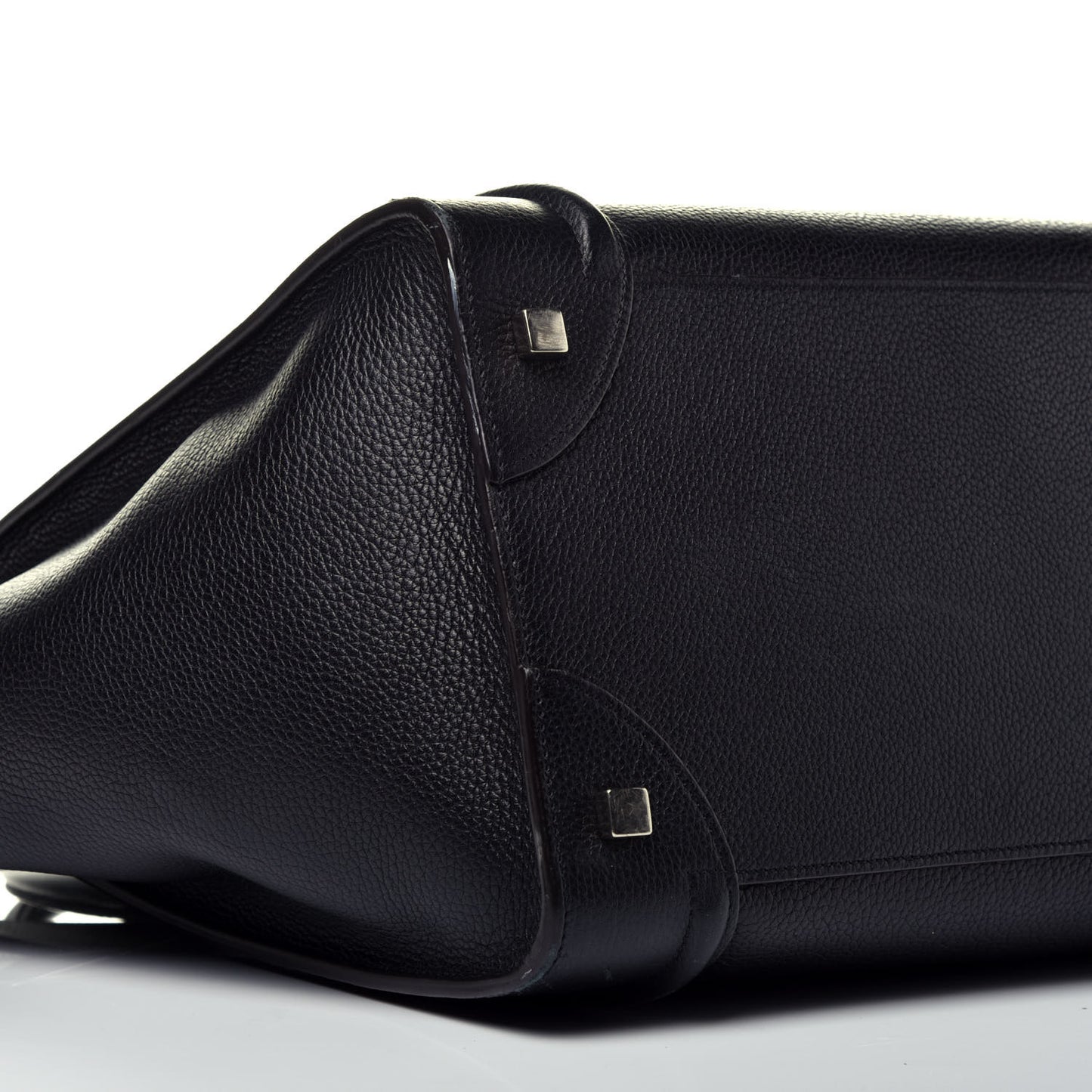 Drummed Calfskin Mini Luggage Black