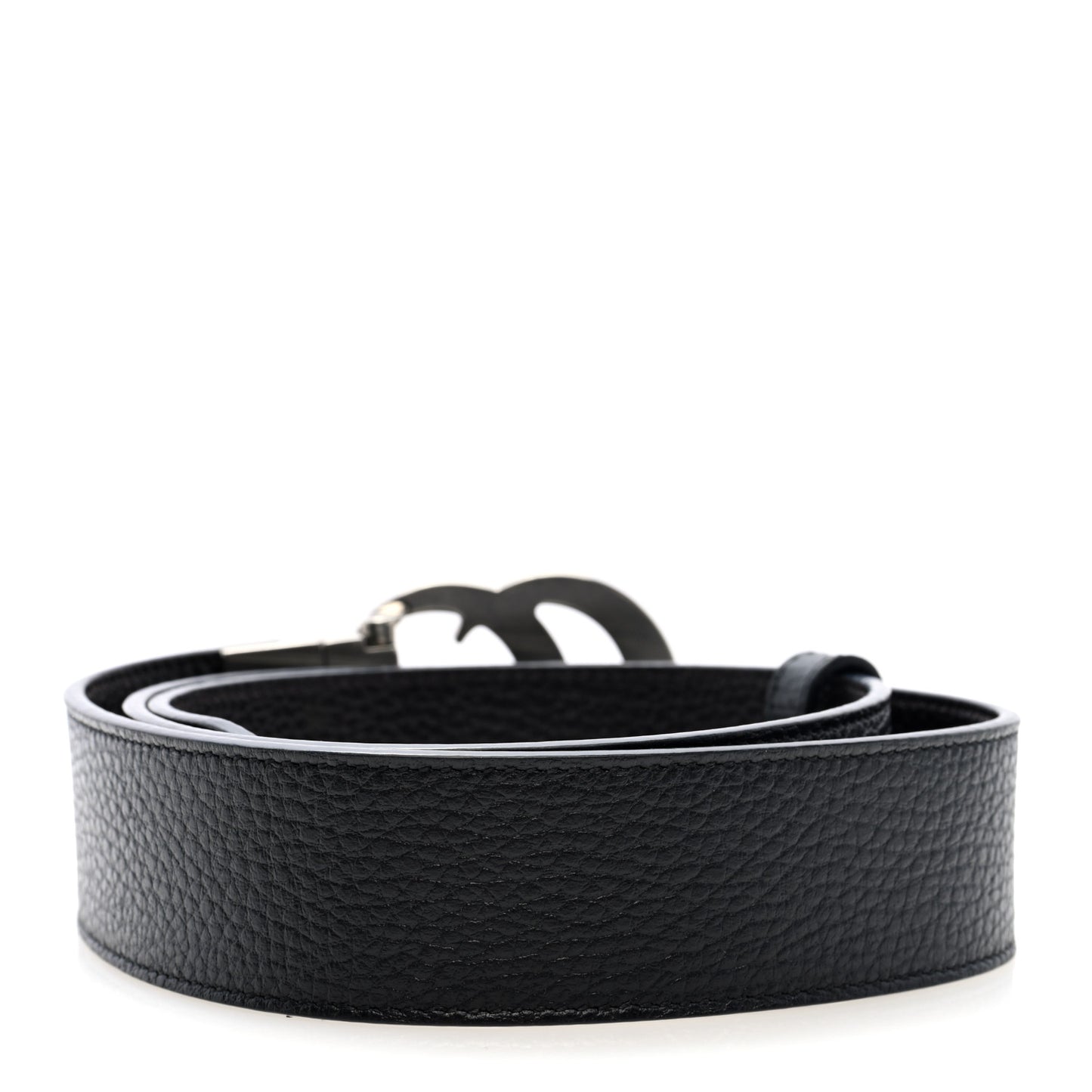 Dollar Calfskin Double G Reversible 37mm Belt  90 36 Black New Acero