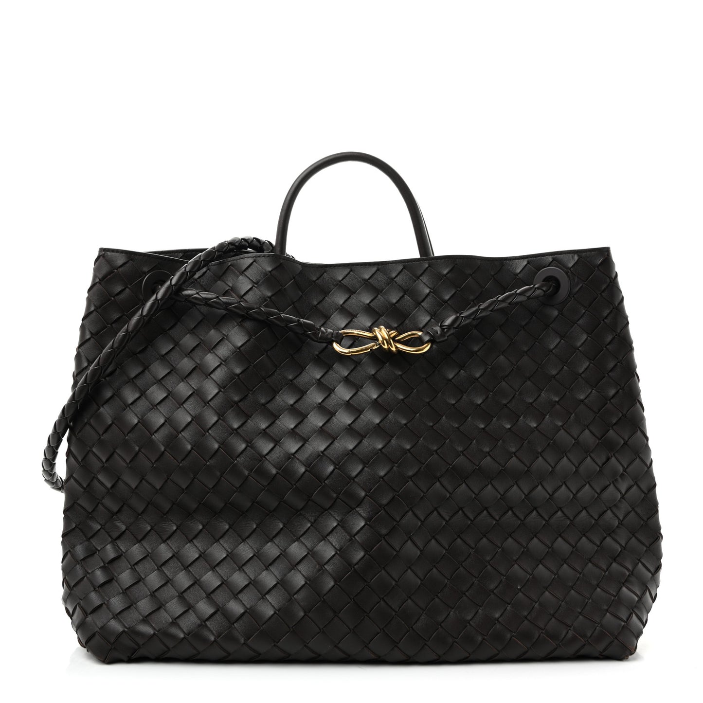 Nappa Intrecciato Large Andiamo Shoulder Bag Fondant