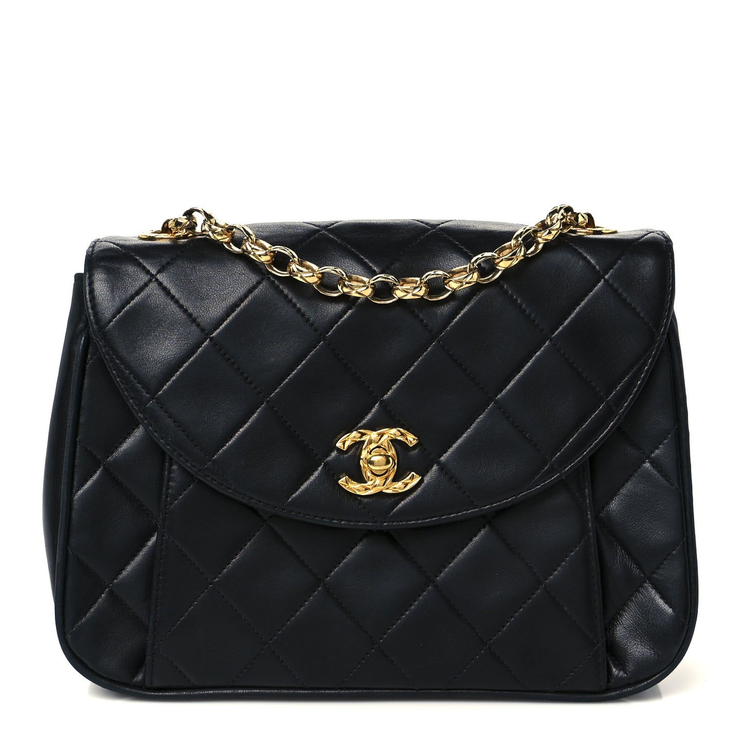 Lambskin Quilted Small Bijoux Flap Black