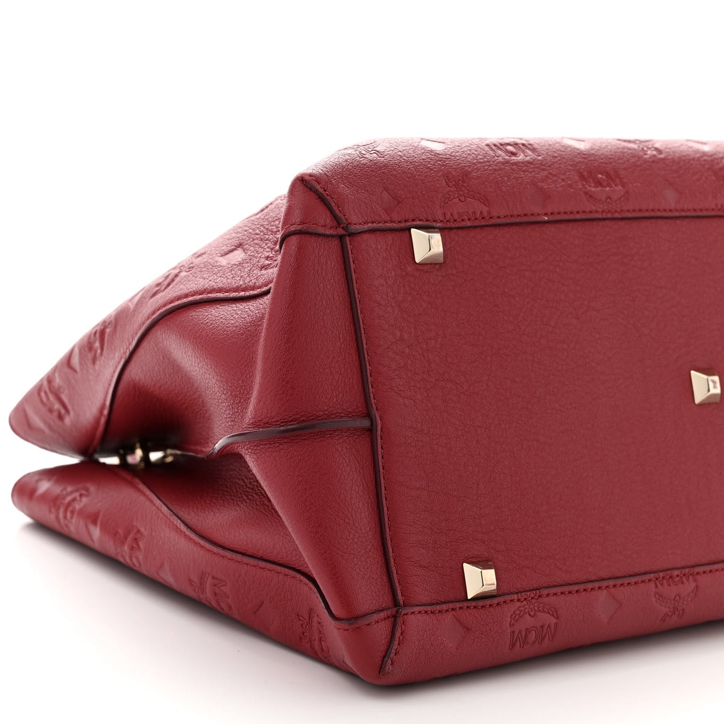 Calfskin Ottomar Monogram Large Essential Tote Red