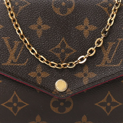 Louis Vuitton Monogram Pochette Felicie Chain Wallet Fuchsia 8 of 12