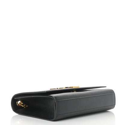 Saint Laurent Grain De Poudre Small Monogram Kate Satchel Black 4 of 14
