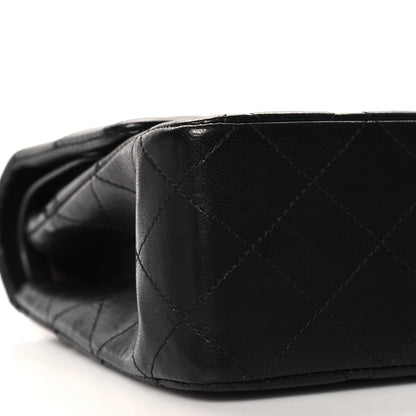 Chanel Lambskin Quilted Medium Double Flap Black 9 of 10