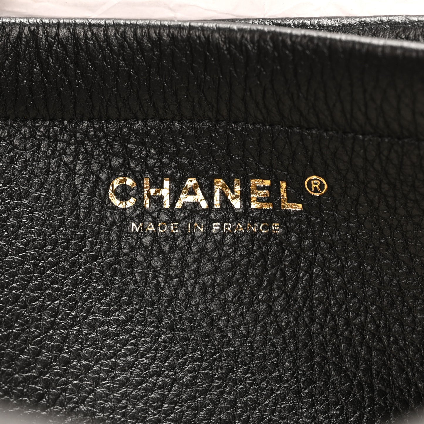 Grained Calfskin Stitched Urban Essentials Small Shopping Bag Black