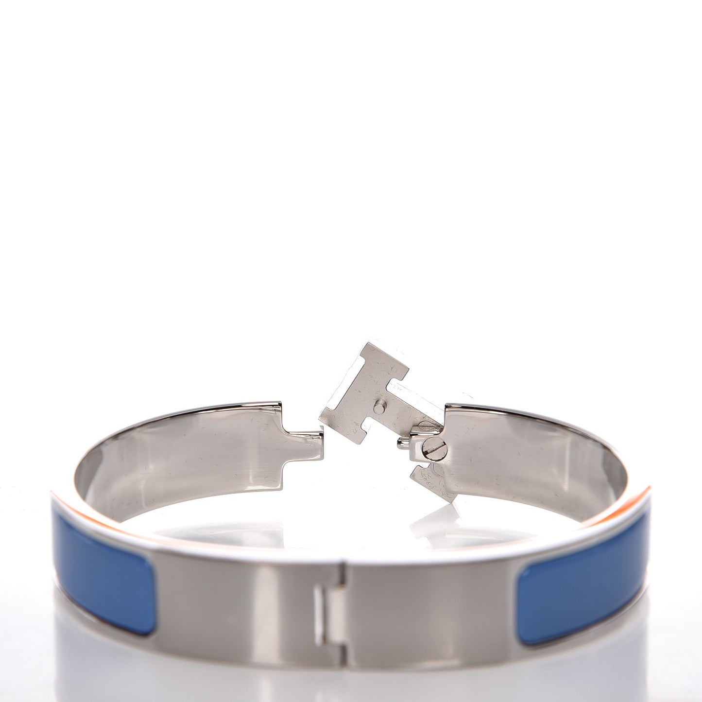 Enamel Narrow Clic Clac H Bracelet PM Bleu Transat
