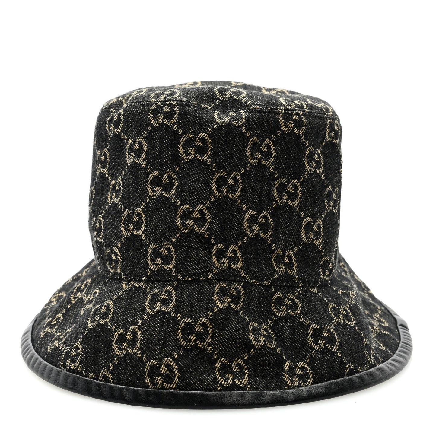 Jacquard Denim GG Monogram Oscar Bucket Hat M Black Ivory