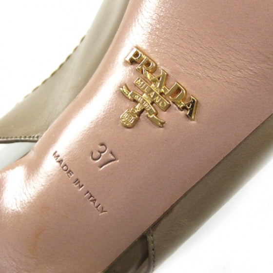 Leather Slingback Peep Toe Pumps 37