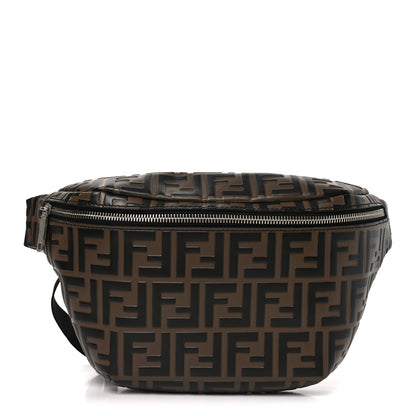 Fendi Vitello Century Bi-Color FF 1974 Embossed Belt Bag Maya Black 1 of 10