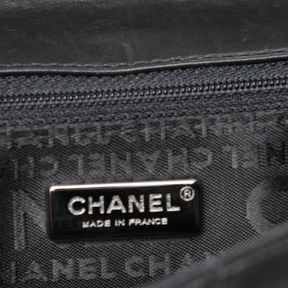 Chanel Lambskin East West Chocolate Bar Chain Flap Black 7 of 9